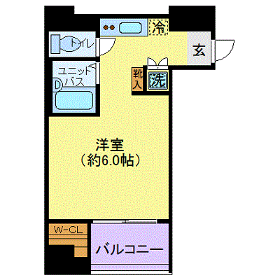 マンスリーリブマックス新富町シンシア『駅徒歩2分』△【NET対応・浴室乾燥付】≪スタンダードシリーズ≫の間取り図