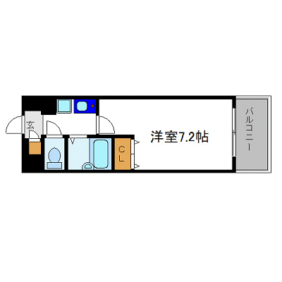 グッドステイ三宮△【ベーシック・NET対応・バストイレ別・スーパー至近♪】の間取り図