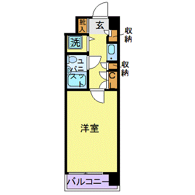 マンスリーリブマックス東横線新丸子EAST●『駅5分』【3点UB】≪スマートシリーズ≫の間取り図