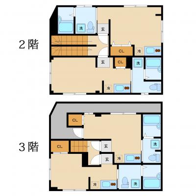 マンスリー新都心北新宿第５【Ｗｉ-Ｆｉ無制限・外国人可】＜寝具・キッチン用品代込＞の間取り図