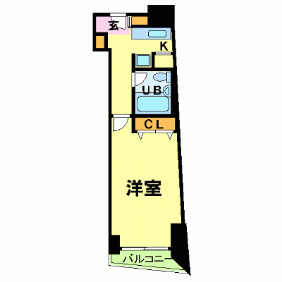 グッドステイ三田聖坂■『31平米』【ライト】の間取り図