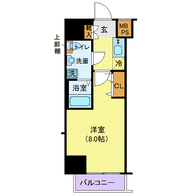 マンスリーリブマックス浅草駅前スカイガーデン■『25平米』【駅3分・独立洗面・浴室乾燥付】≪エクセレントシリーズ≫の間取り図
