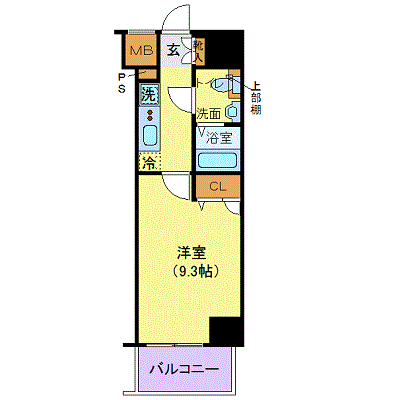 グッドステイ新宿グリーンヴェール■『27平米・駅1分・独立洗面・浴室乾燥・洗浄便座』【デラックス】の間取り図