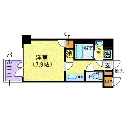 マンスリーリブマックス溝の口WEST■【25㎡・独立洗面・洗浄便座】≪エクセレントシリーズ≫の間取り図