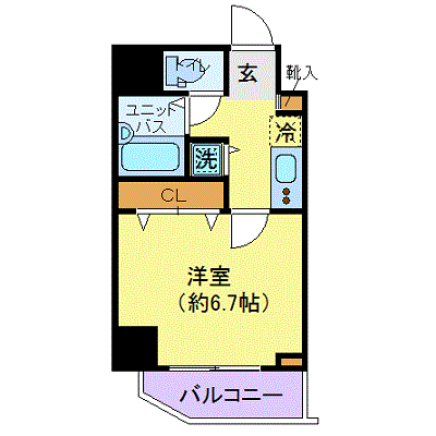 グッドステイ八王子・南町レジデンス●【ベーシック・浴室乾燥・洗浄便座・2口ガス】の間取り図