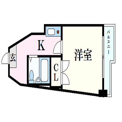 グッドステイ下関パレス☆【ライト・Wi-Fi無料】の間取り図