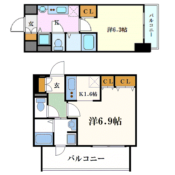 グッドステイ金山グリーンパークス■2nd『1R』【ベーシック・駅3分・NET対応】の間取り図