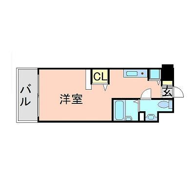 グッドステイ福岡天神駅西■【ベーシック・NET対応・オートロック付・独立洗面台】の間取り図