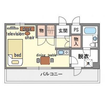 アイロード天神B　【💻NET無料】　　【法人契約】の間取り図
