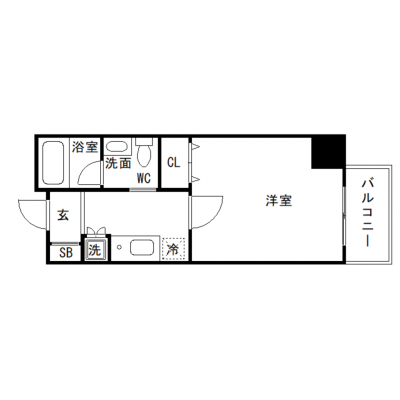OneLife四ツ橋フィオレ【洗浄機能付き便座,浴室乾燥機,★オリックス劇場至近】の間取り図