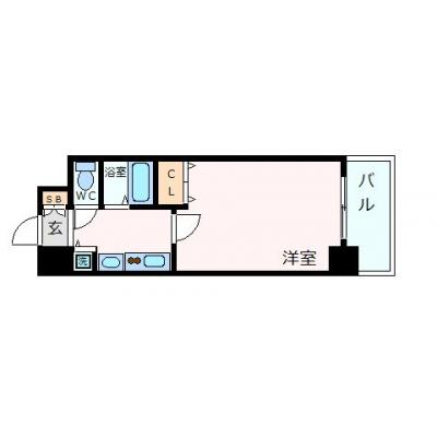 OneLife本町プライム【▼室内見学可（※空室状況により、応相談）、浴室乾燥機・独立洗面台付】の間取り図