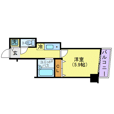 グッドステイ白金高輪駅前■『20平米』【ベーシック】の間取り図