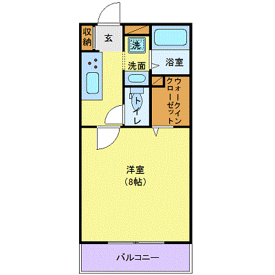 グッドステイつくば・筑波技術大前■《27平米》【ベーシック・独立洗面】の間取り図