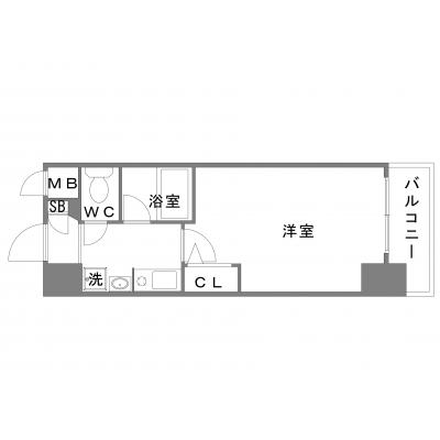 OneLife梅田西【▼室内見学可（※空室状況により、応相談）、梅田スカイビル、うめきた至近！】の間取り図