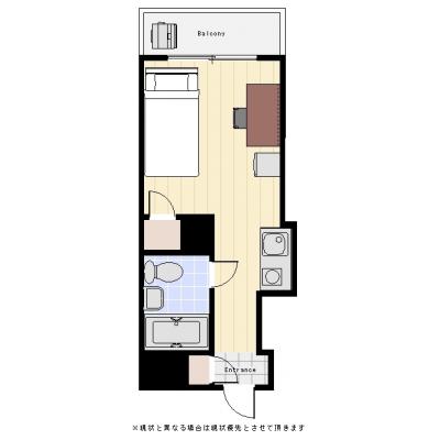 ユニオンマンスリー相模原１　207　1R・シングル☆駅徒歩5分♪コンビニ至近で便利！の間取り図