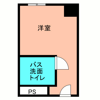≪ホテルタイプ≫マンスリーリブマックス鹿児島駅・■『ダブルルーム』【ペット可・Wi-Fi無料♪・駐車場無料・空気清浄機・洗浄機能付便座】の間取り図