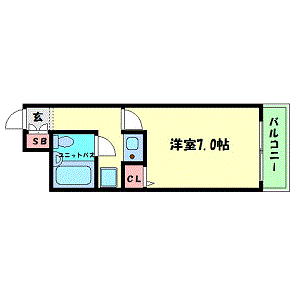 グッドステイ難波■【ライト・駅５分・NET対応】の間取り図