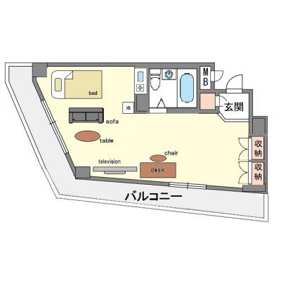 プチメゾン博多駅東　Ｊ　　　💻 NET無料 📶　　🚭禁煙　　の間取り図