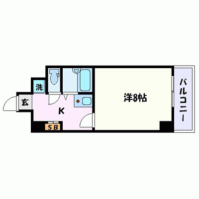 ≪ホテルタイプ≫グッドステイ名古屋金山ウエスト■『シングルルーム禁煙』【無料Wi-Fi・洗浄機能付便座・空気清浄機付】の間取り図