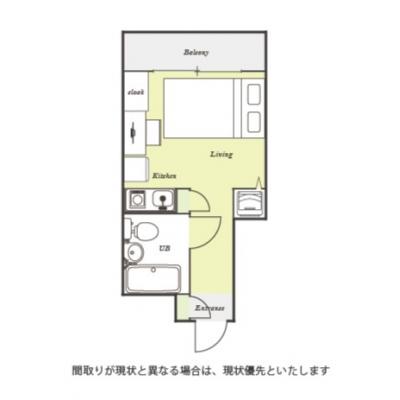 ユニオンマンスリー三鷹２　503　1R・セミダブル☆三鷹駅　徒歩4分の間取り図