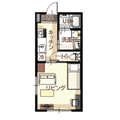 【駐車場無料】レントライフマンスリー諏訪IC東Aの間取り図