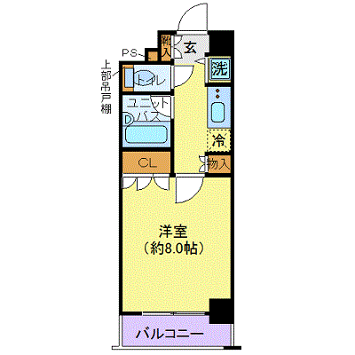 マンスリーリブマックス西新宿五丁目ステーションフロント■『25平米』【浴室乾燥付】≪スタンダードシリーズ≫の間取り図