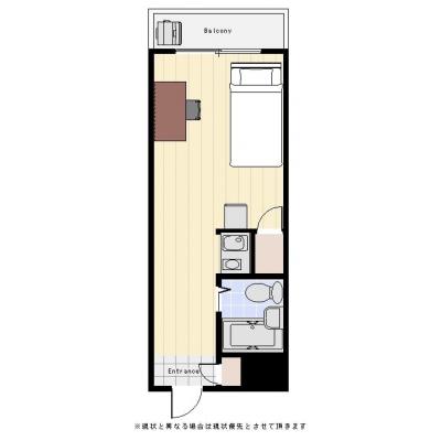 ユニオンマンスリー府中１　404　1R・シングル☆／契約手数料無料！の間取り図
