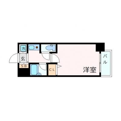 OneLife新大阪SOUTH【バストイレ別,オートロック】の間取り図