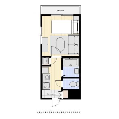 ユニオンマンスリー三軒茶屋１１　105　1K・セミダブル・くつろぎstyle☆の間取り図