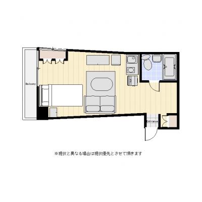 ユニオンマンスリー横浜駅東口３　505　1R・セミダブル・くつろぎstyle☆コンビニまで徒歩1分！うれしい室内洗濯機付き！の間取り図