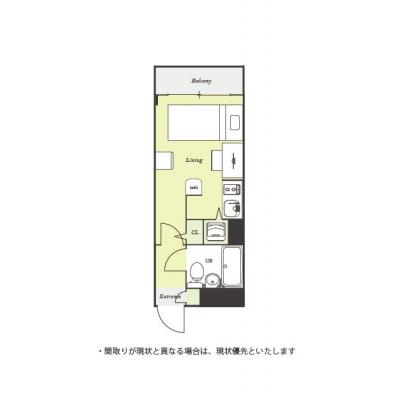 ユニオンマンスリー浦和２　403　1R・シングル☆◆インターネット固定回線(有線・Wi-Fi)無料の部屋◆の間取り図