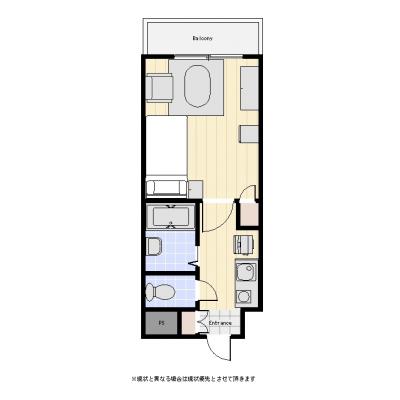 ユニオンマンスリー川崎１４　202　1K・シングル・くつろぎstyle☆バストイレ別の間取り図