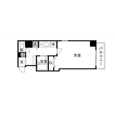 OneLife港区芝クラウド【▼浴室乾燥機、バストイレ別、2口コンロ、室内見学可（※空室状況により、応相談）】の間取り図