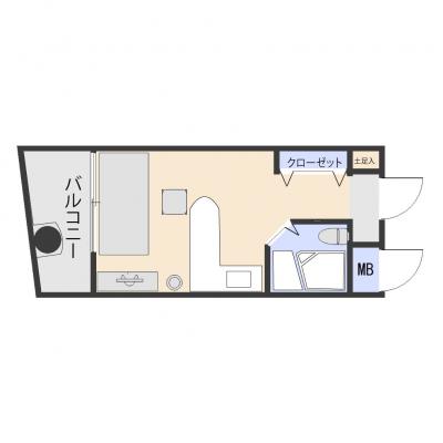 🏅長期契約も可能！🔶博多駅前４丁目🔶《🚭禁煙》　ビジネス利用に最適！🌈「ロマネスク博多駅前＠B」の間取り図