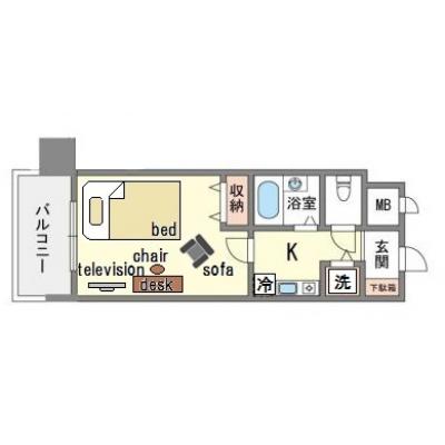 ダイナコートエスタディオ山王公園　C８の間取り図