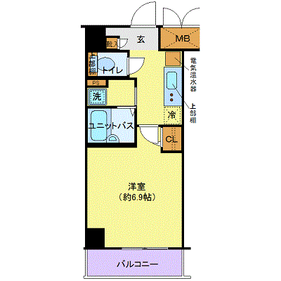 グッドステイ門前仲町リバーサイドステイ■『23平米』【ベーシック】の間取り図