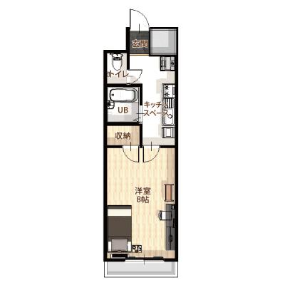 レントライフマンスリー上田常田 A-1の間取り図