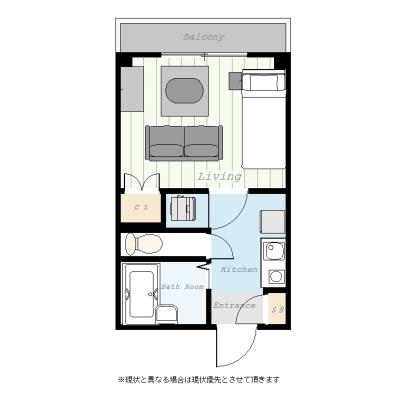 ユニオンマンスリー国分寺３　202　1K・シングル・くつろぎstyle☆人気のバストイレ別♪■26時まで営業のスーパー「マルエツ」ありの間取り図