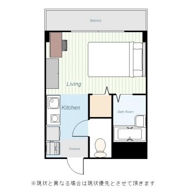 ユニオンマンスリー西船橋２　305　1R・セミダブル☆総武線「下総中山駅」徒歩3分！総武線「西船橋駅」徒歩17分！の間取り図