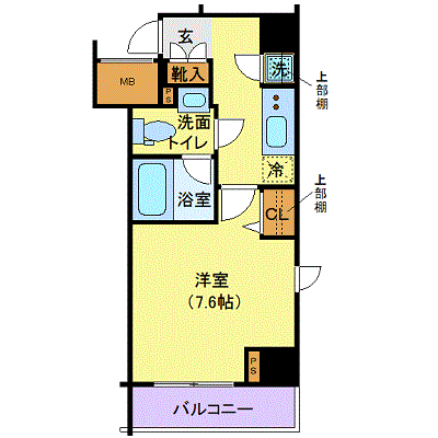 マンスリーリブマックス赤羽駅前NORTH■『25平米・駅3分』【独立洗面・浴室乾燥付】≪エクセレントシリーズ≫の間取り図