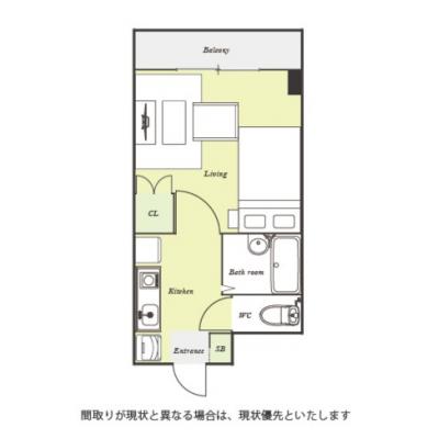 ユニオンマンスリー町田１　310　1K・セミダブル・くつろぎstyle☆人気のバストイレ別＆トゥルースリーパーで快適な睡眠を体験♪の間取り図