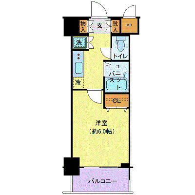 グッドステイ早稲田EASTガリシア■『駅徒歩5分』【ベーシック】の間取り図