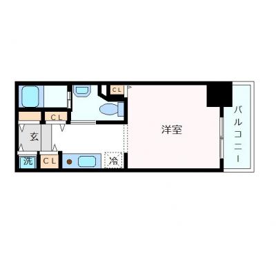 OneLife大阪新町中＜TYPE1＞の間取り図