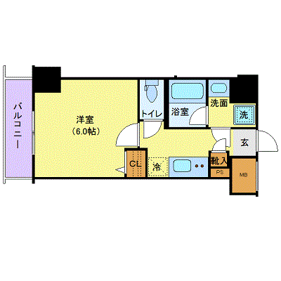 マンスリーリブマックス東武大師線・大師前ステーションフロント■『駅5分』【独立洗面・浴室乾燥付】≪エクセレントシリーズ≫の間取り図