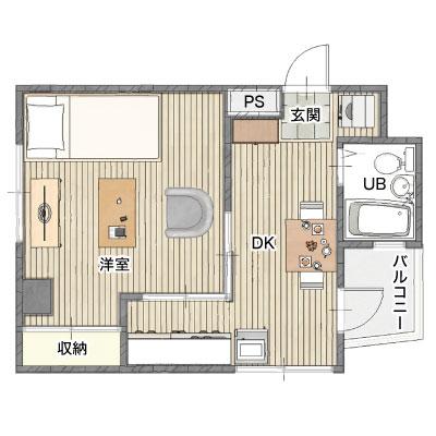 レントライフマンスリー長野南千歳北の間取り図