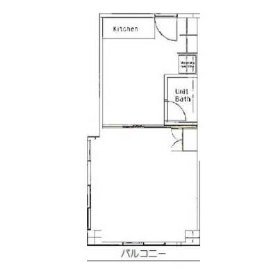 シンプルマンスリー新宿公園　【禁煙・2名入居可・Wi-Fi無料】の間取り図