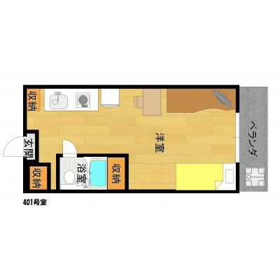 ★八重山病院の近くです！エレベーター付きでゆったりひろめのワンルーム★の間取り図