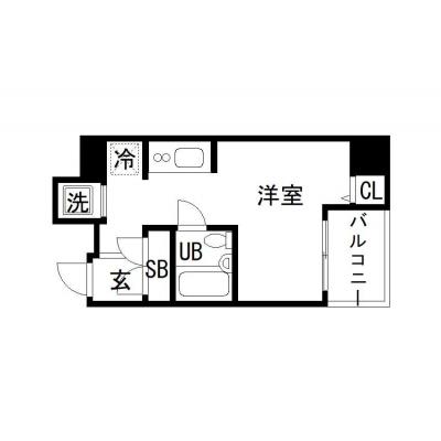 OneLife京橋ドルチ2【浴室乾燥機,2口コンロ,ユニットバス,★丸ノ内、八重洲至近！】の間取り図