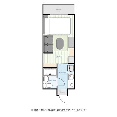 ●2026年4月19日から入居可●ユニオンマンスリー相模原４　1003　1R・セミダブル・くつろぎstyle☆相模原駅　徒歩9分の間取り図