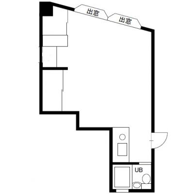 シンプルマンスリー中目黒Ｓ　【禁煙、男性可、２名入居可、Wi-Fi無料、管理費不要！】の間取り図
